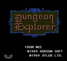 Dungeon Explorer Title Screen